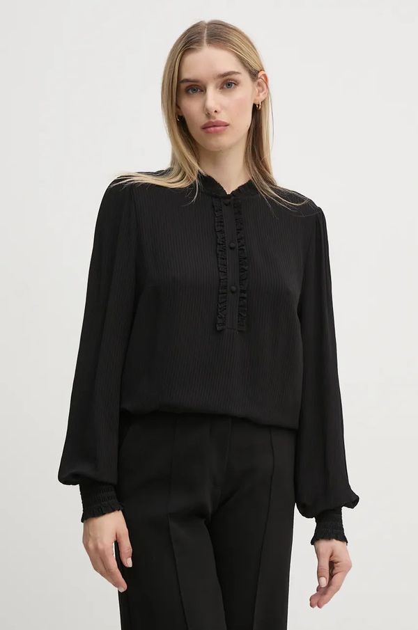 Mos Mosh Bluza Mos Mosh za žene, boja: crna, bez uzorka, 165590