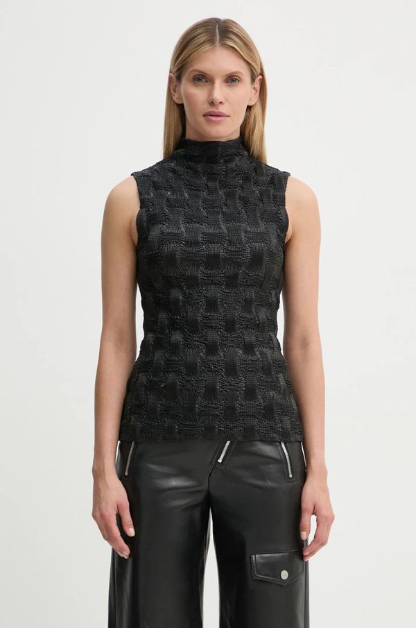 Nanushka Bluza Nanushka HARRIET za žene, boja: crna, bez uzorka, NW24FWTP32400