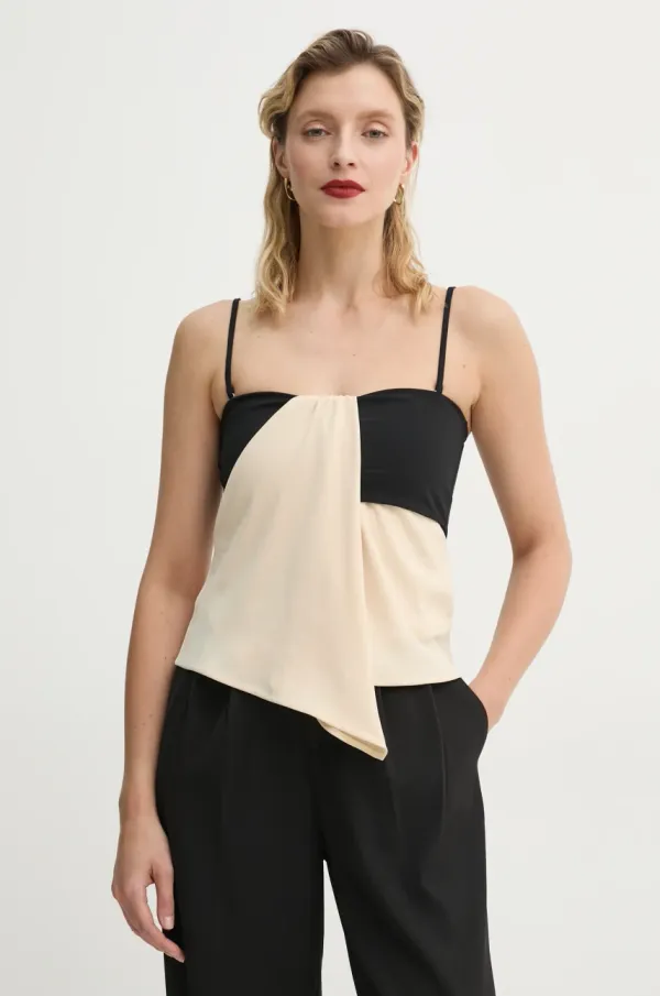 Nanushka Bluza Nanushka LISBETH za žene, boja: bež, bez uzorka, NW25RSTP04411