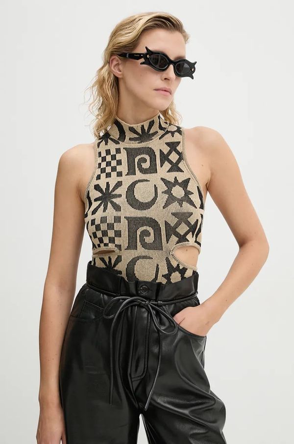 Nanushka Bluza Nanushka MARAJ za žene, boja: bež, s uzorkom, NW24PFTP23699