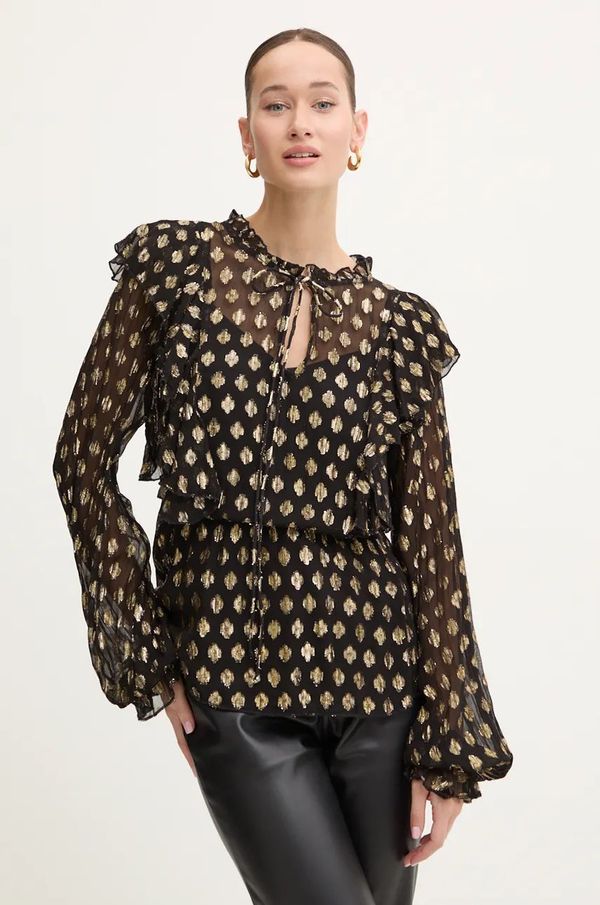 Never Fully Dressed Bluza Never Fully Dressed Primrose Blouse za žene, boja: crna, s uzorkom, NFDTO1459