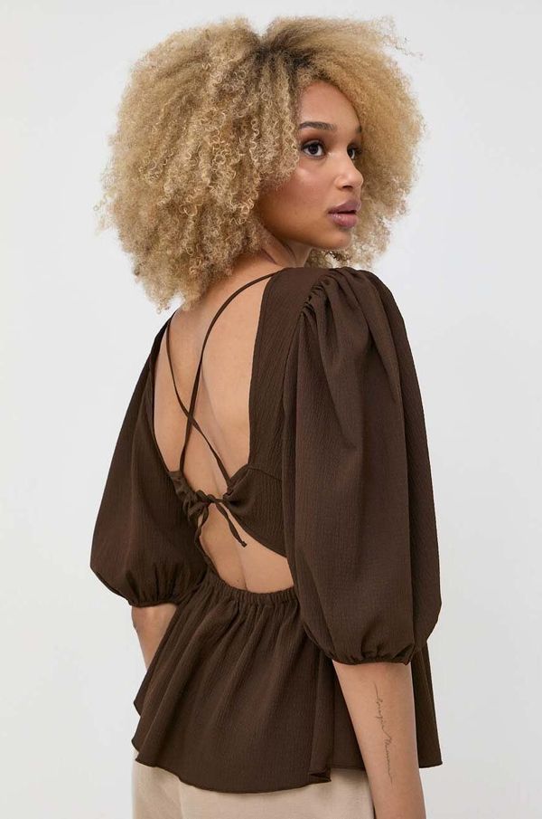 Notes du Nord Bluza Notes du Nord Carrie za žene, boja: smeđa, glatka