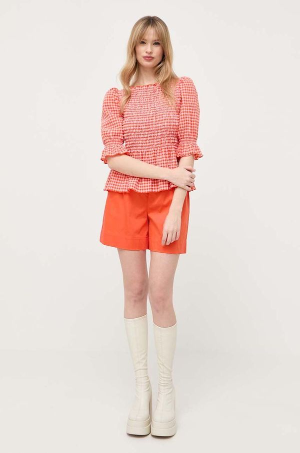 Notes du Nord Bluza Notes du Nord za žene, boja: narančasta, karirano