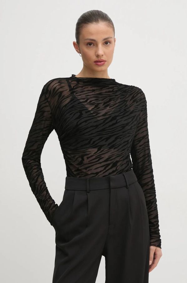 OUI Bluza OUI za žene, boja: crna, s uzorkom, 90880