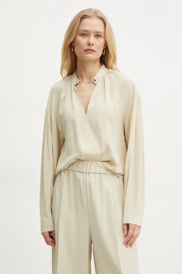 Patrizia Pepe Bluza Patrizia Pepe za žene, boja: bež, bez uzorka, 8C0776 A8I1