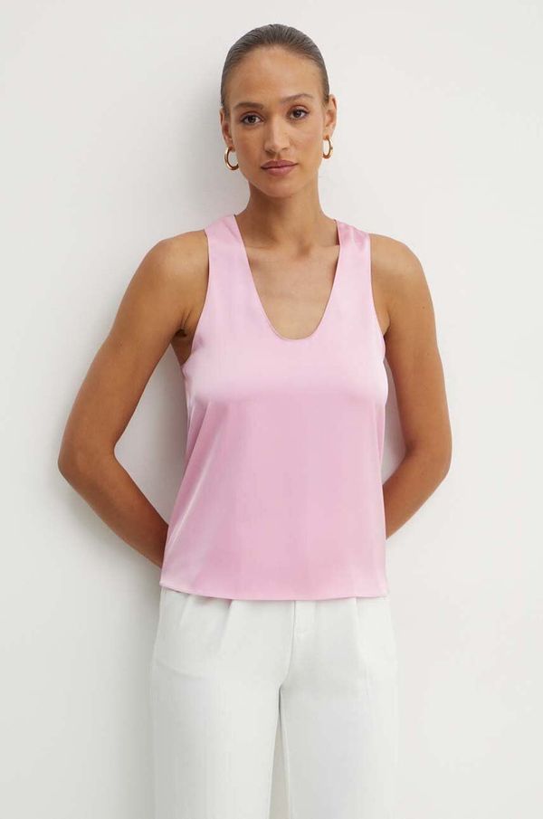 Patrizia Pepe Bluza Patrizia Pepe za žene, boja: ružičasta, bez uzorka, 8C0725 A459