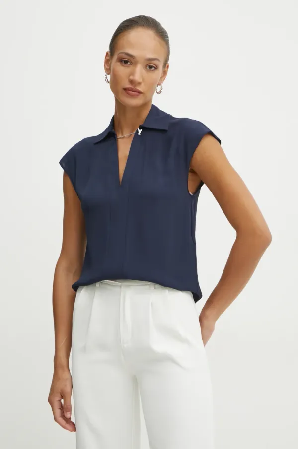 Patrizia Pepe Bluza Patrizia Pepe za žene, boja: tamno plava, bez uzorka, 8C0775 A8I1