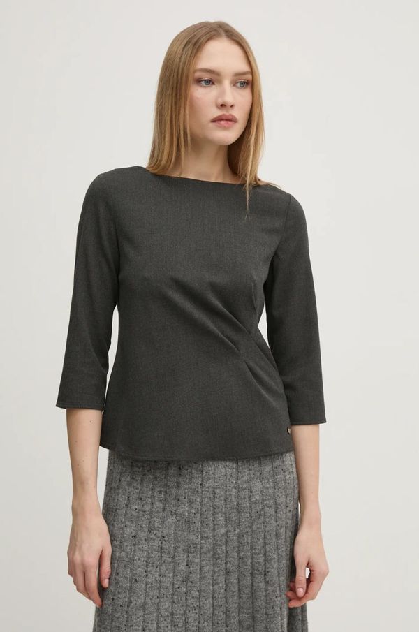 Pedro del Hierro Bluza Pedro del Hierro za žene, boja: siva, bez uzorka, 6638233