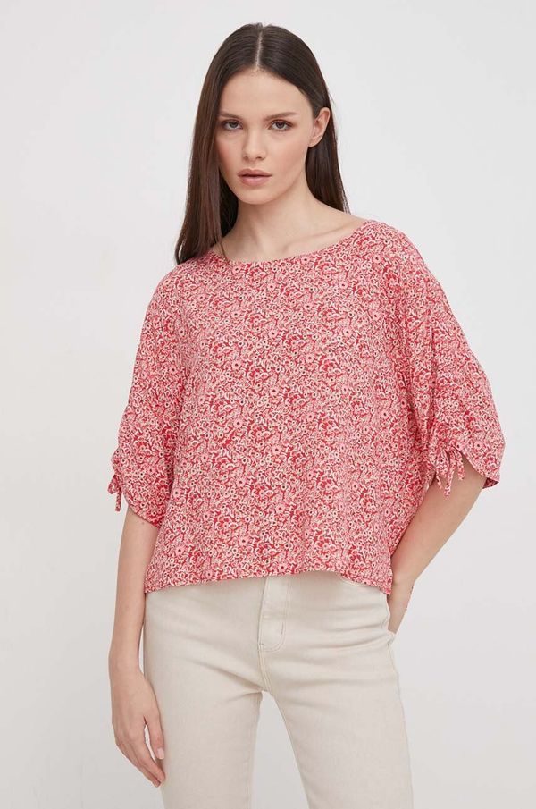 Pepe Jeans Bluza Pepe Jeans za žene, boja: crvena, s uzorkom