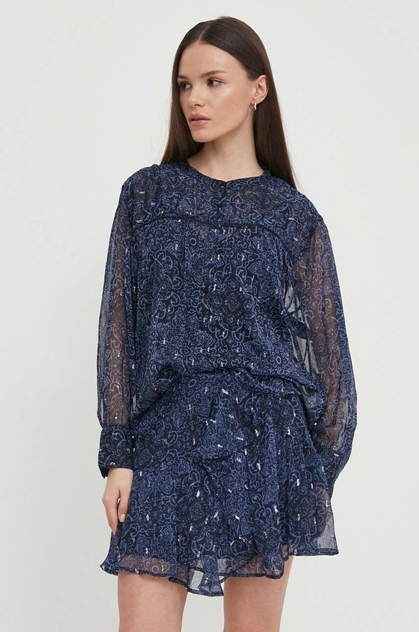 Pepe Jeans Bluza Pepe Jeans za žene, boja: tamno plava, s uzorkom