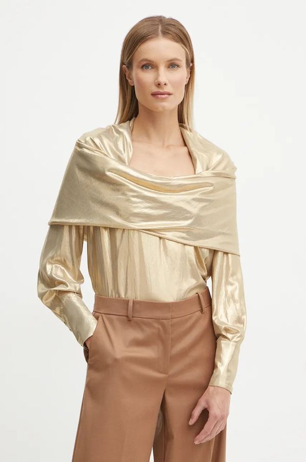 Pinko Bluza Pinko za žene, boja: zlatna, bez uzorka, 104462 A29C