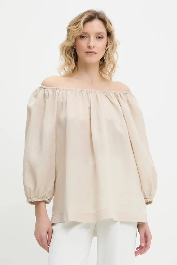 Answear.LAB Bluza s dodatkom lana Answear.LAB