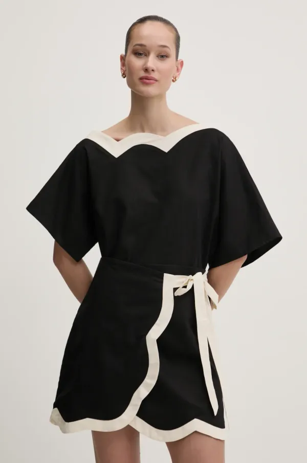 Never Fully Dressed Bluza s dodatkom lana Never Fully Dressed boja: crna, bez uzorka, NFDTO1643