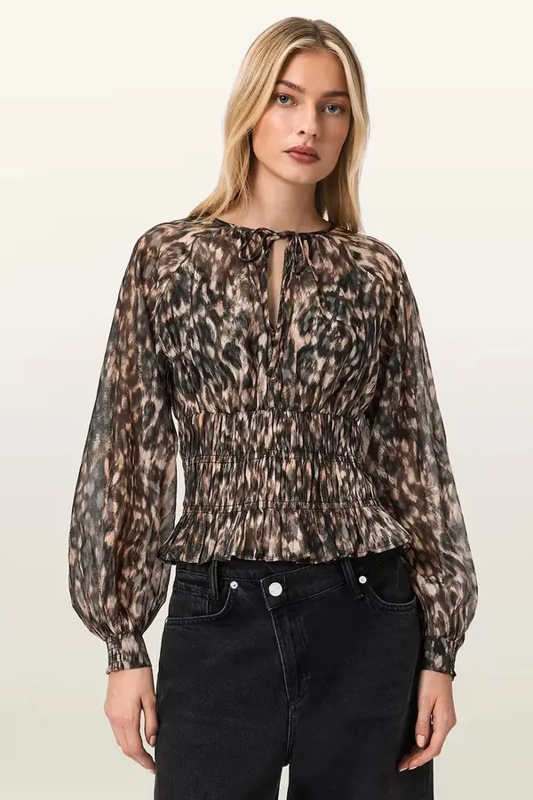 AllSaints Bluza s dodatkom svile AllSaints CERN