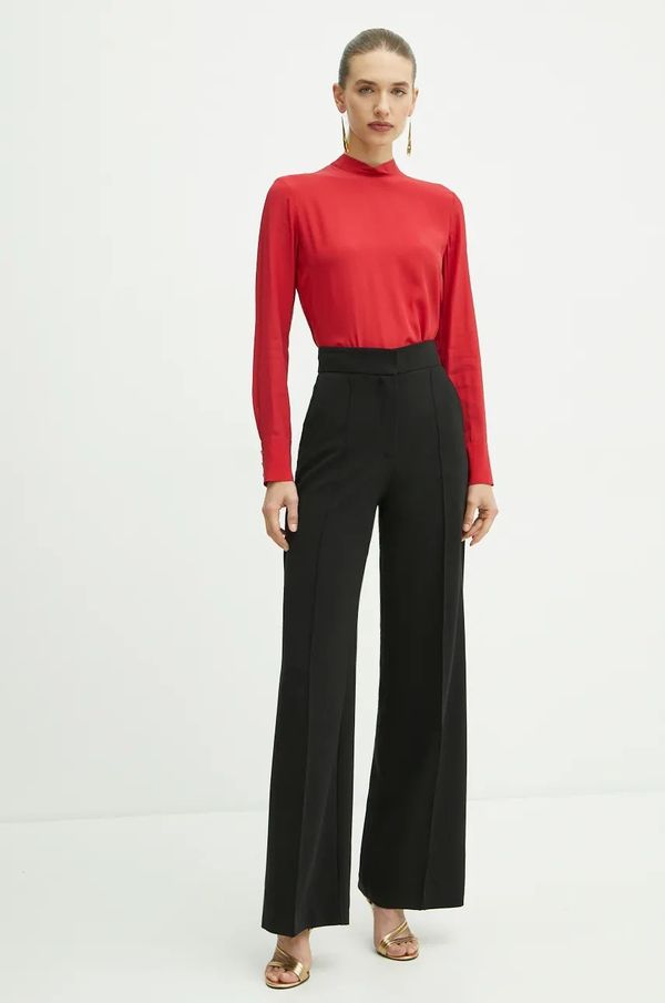 Twinset Bluza s dodatkom svile Twinset boja: crvena, bez uzorka, 242TT2341