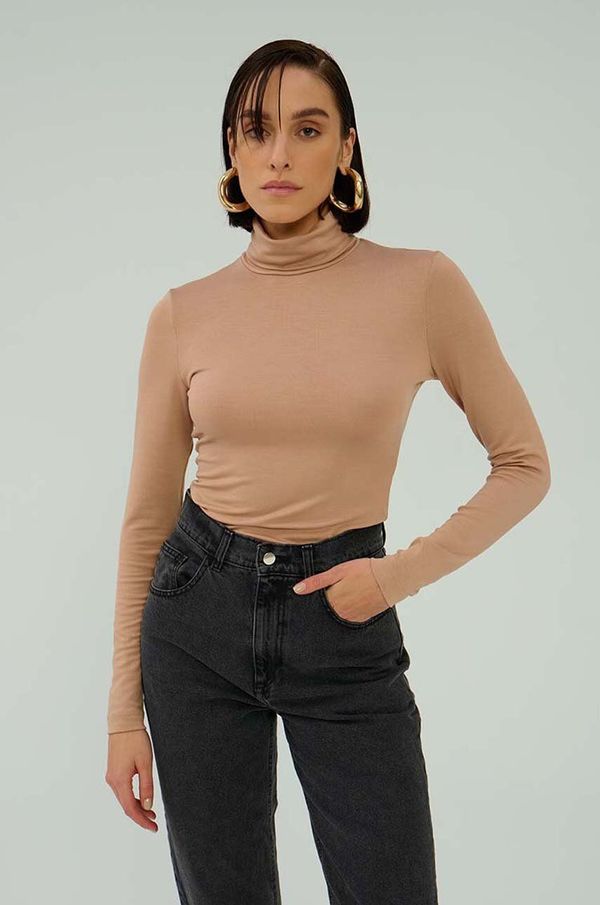 Saint Body Bluza Saint Body za žene, boja: smeđa, bez uzorka