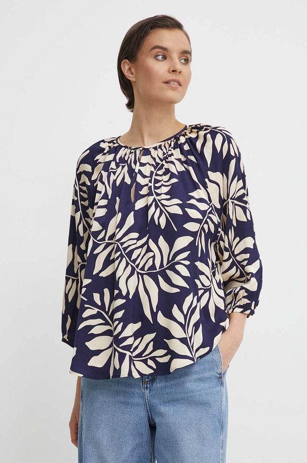 Seidensticker Bluza Seidensticker za žene, boja: tamno plava, s uzorkom, 60.136251