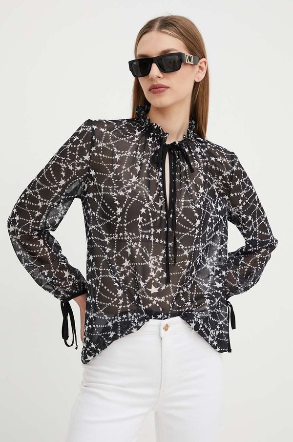 Silvian Heach Bluza Silvian Heach za žene, boja: crna, s uzorkom