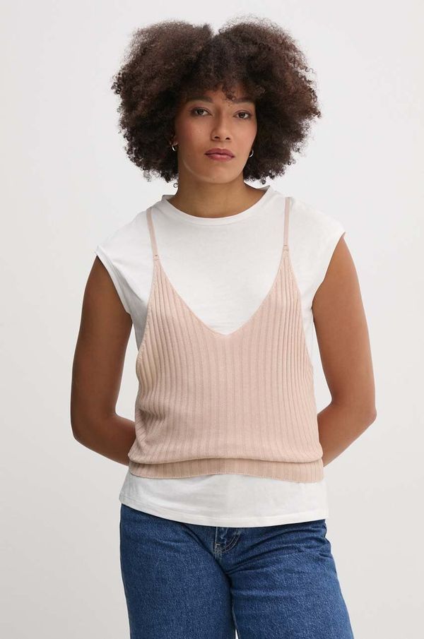 Sisley Bluza Sisley za žene, boja: bež, bez uzorka, 3UNZL105V