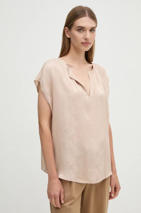 Sisley Bluza Sisley za žene, boja: bež, s uzorkom, 57U5LQ07Q