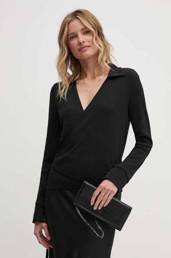 Sisley Bluza Sisley za žene, boja: crna, bez uzorka, 3FTRL400R