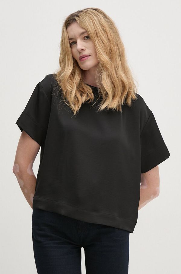 Sisley Bluza Sisley za žene, boja: crna, bez uzorka, 5OGYLQ07G