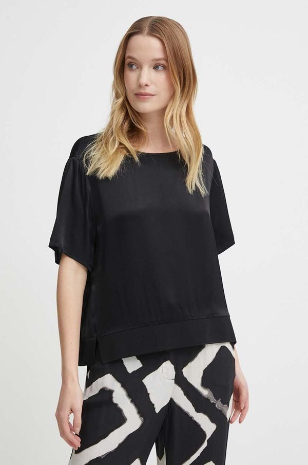 Sisley Bluza Sisley za žene, boja: crna, bez uzorka