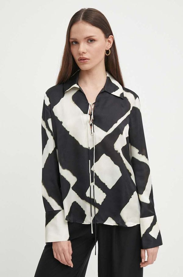 Sisley Bluza Sisley za žene, boja: crna, s uzorkom