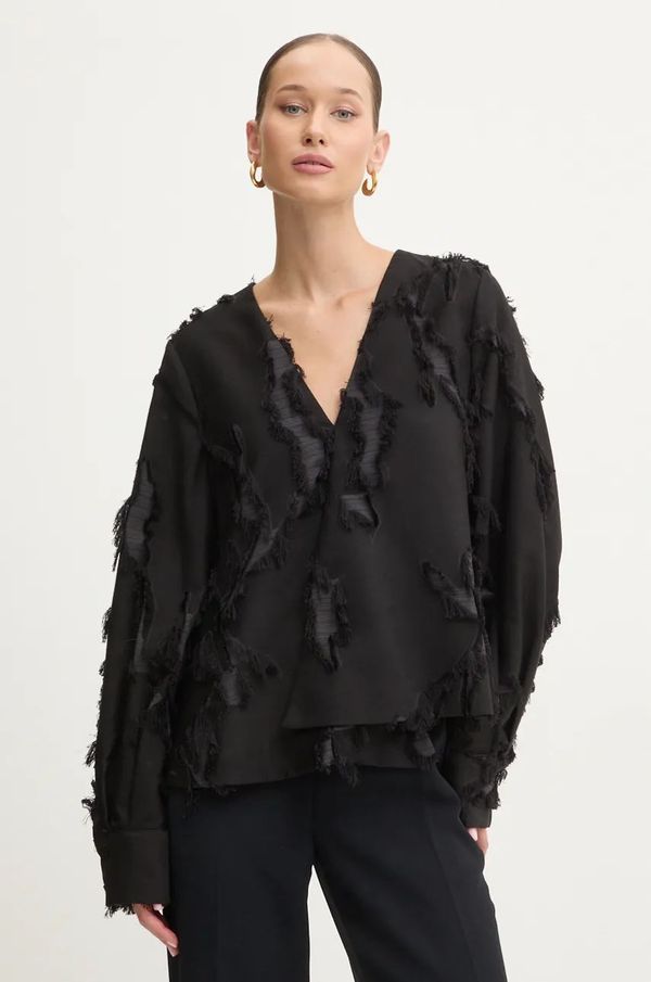 Stine Goya Bluza Stine Goya za žene, boja: crna, s aplikacijom, T003-2253