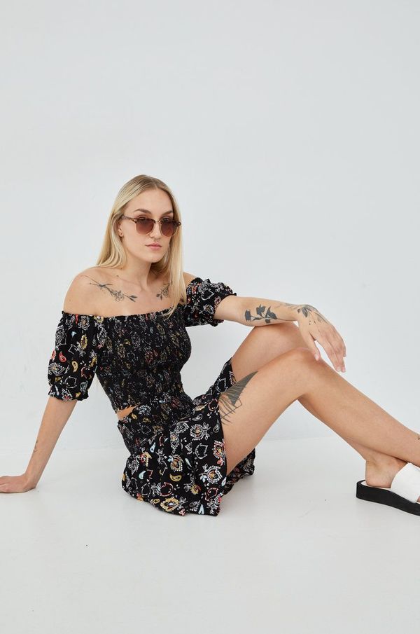 Superdry Bluza Superdry za žene, boja: crna, s uzorkom