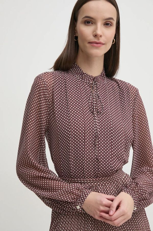 Tommy Hilfiger Bluza Tommy Hilfiger za žene, boja: bordo, s uzorkom, WW0WW44047