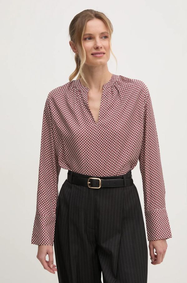 Tommy Hilfiger Bluza Tommy Hilfiger za žene, boja: bordo, s uzorkom, WW0WW44999