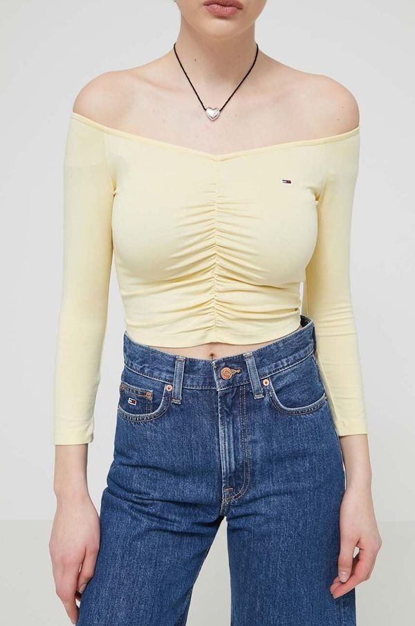 Tommy Jeans Bluza Tommy Jeans boja: žuta, bez uzorka, DW0DW17892