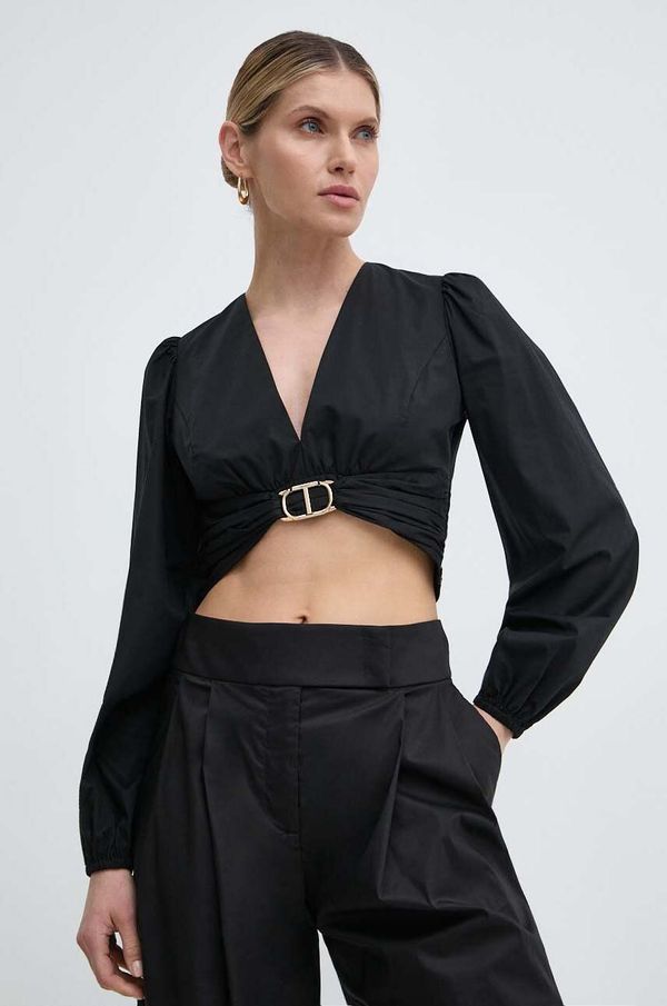 Twinset Bluza Twinset za žene, boja: crna, bez uzorka