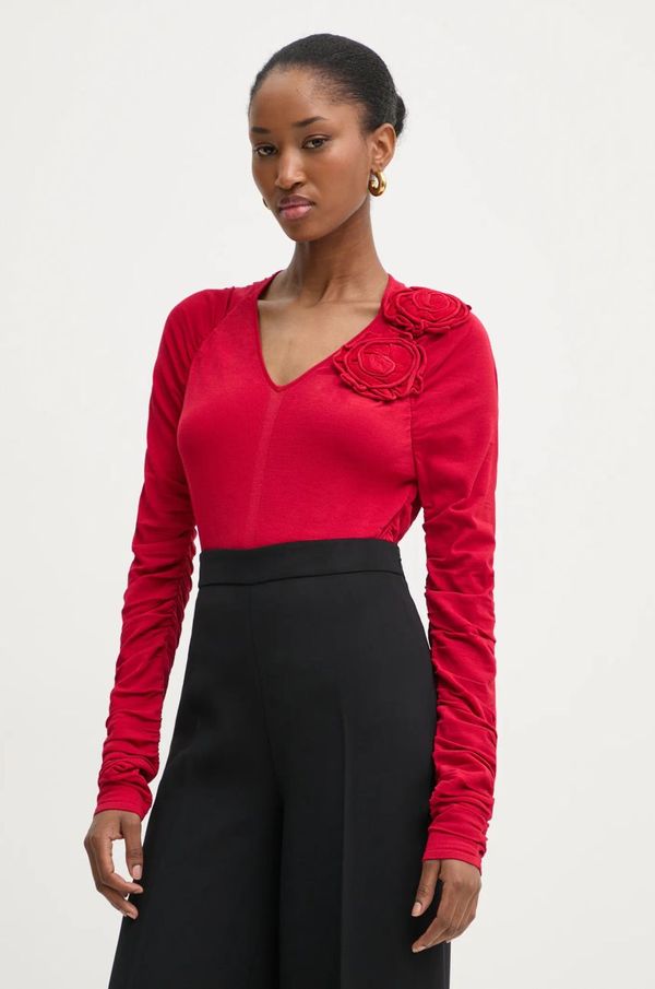 Twinset Bluza Twinset za žene, boja: crvena, bez uzorka, 251AP3074