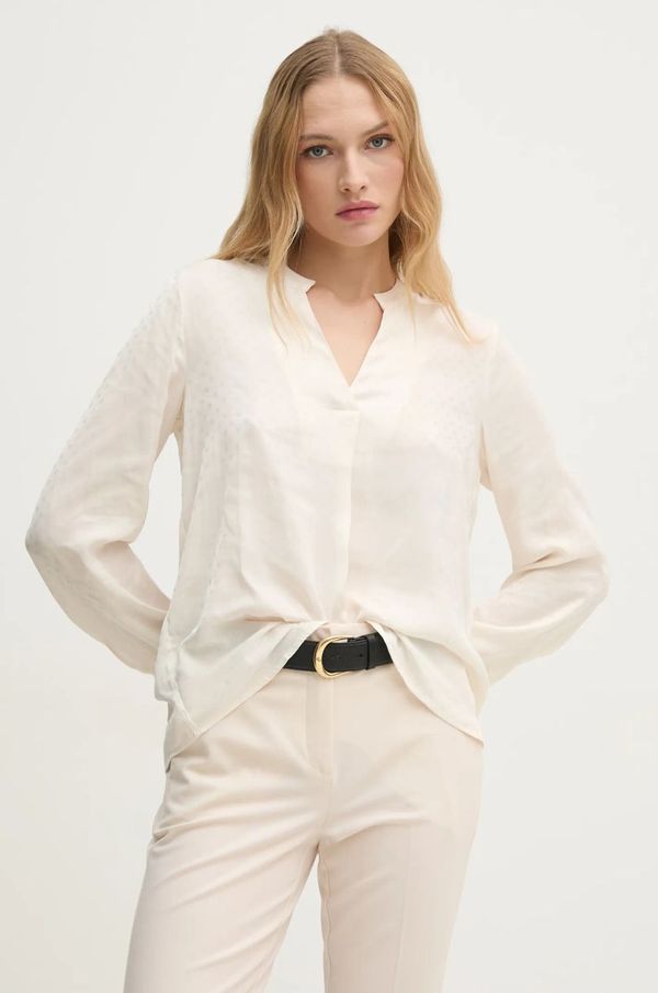 United Colors of Benetton Bluza United Colors of Benetton za žene, boja: bež, s uzorkom, 58B2DQ007