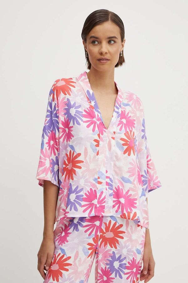 United Colors of Benetton Bluza United Colors of Benetton za žene, boja: ružičasta, s uzorkom, 54EDDQ09E