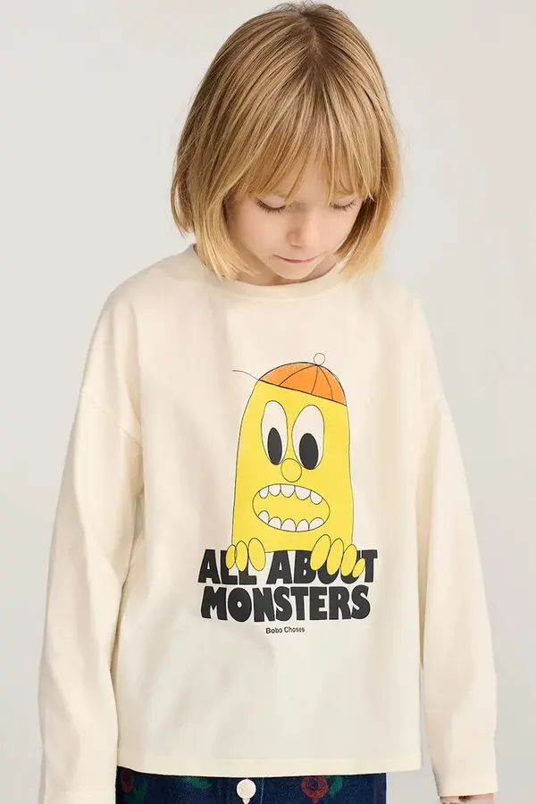 Bobo Choses Bobo Choses majica dugih rukava za djecu od pamuka Bigtooth Lemon