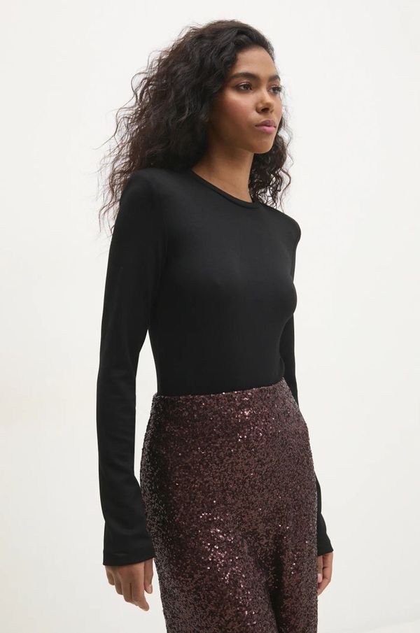 Answear Lab Bodi Answear Lab za žene, boja: crna, bez uzorka