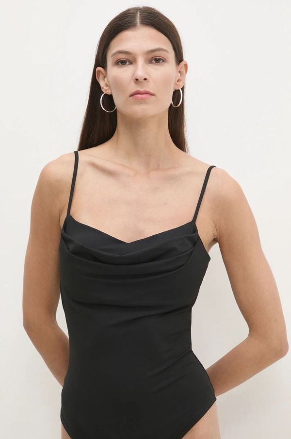 Answear Lab Bodi Answear Lab za žene, boja: crna, bez uzorka