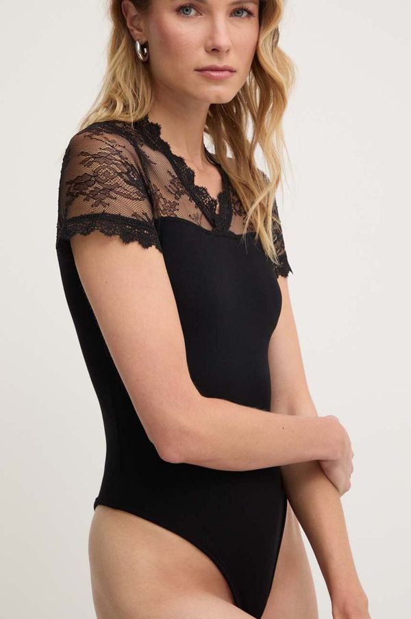 Answear Lab Bodi Answear Lab za žene, boja: crna, bez uzorka
