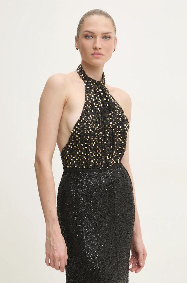 Answear Lab Bodi Answear Lab za žene, boja: zlatna, s uzorkom