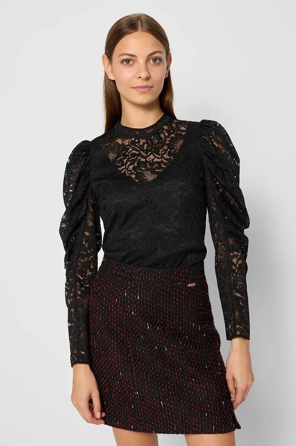 BIZUU Bodi Bizuu ARIES za žene, boja: crna, bez uzorka, BODY ARIES_CZARNY_AW24