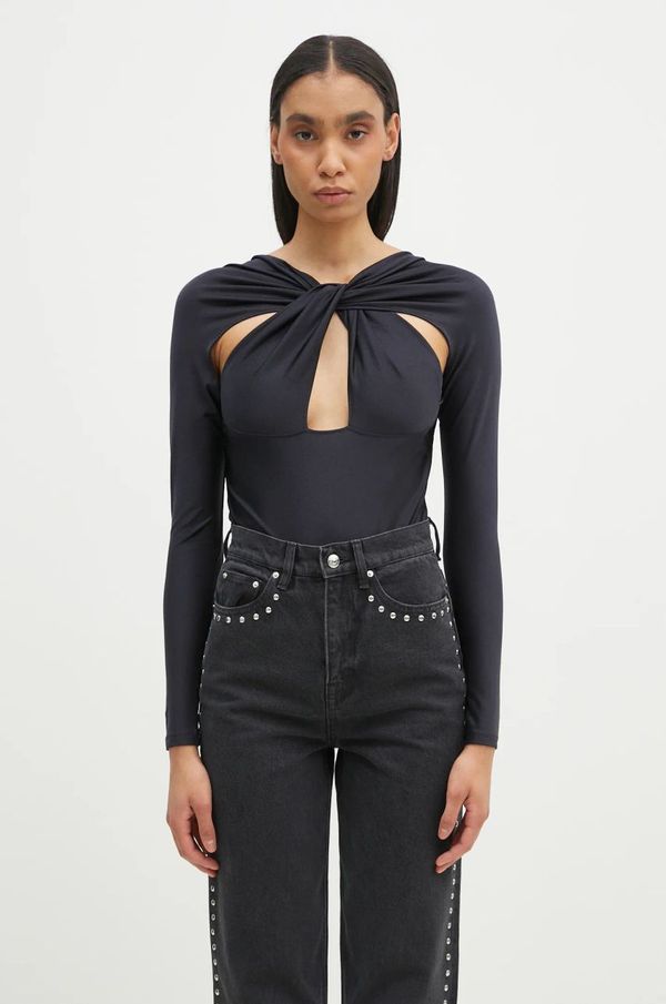 coperni Bodi Coperni Twisted Cut-Out Jersey Bodysuit za žene, boja: crna, bez uzorka, COPJS19545C