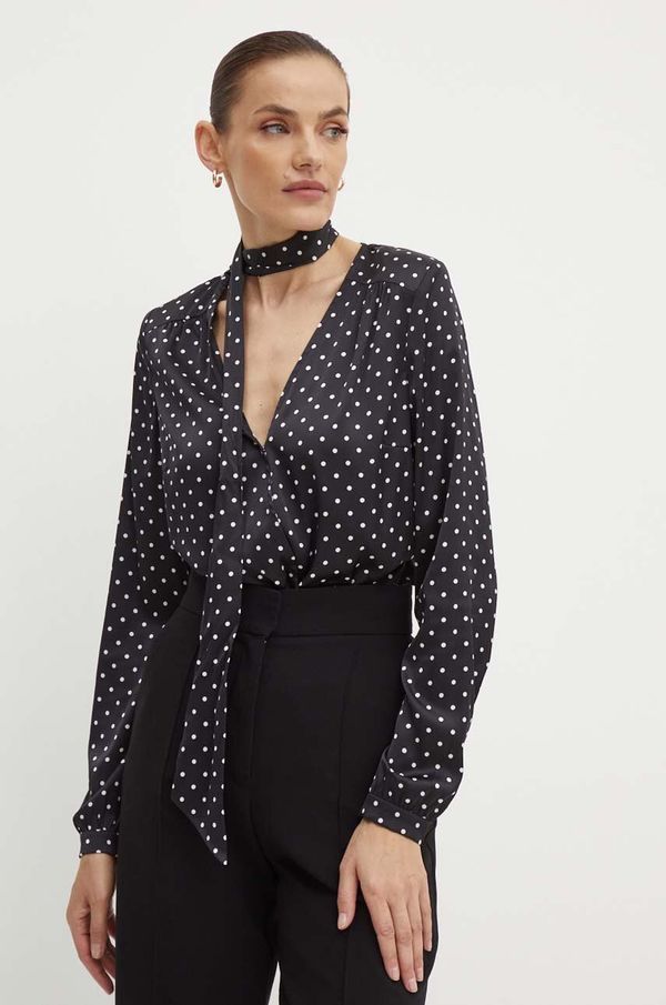 Guess Bodi Guess ALEXANDRA za žene, boja: crna, s uzorkom, W4YH52 WF1T2