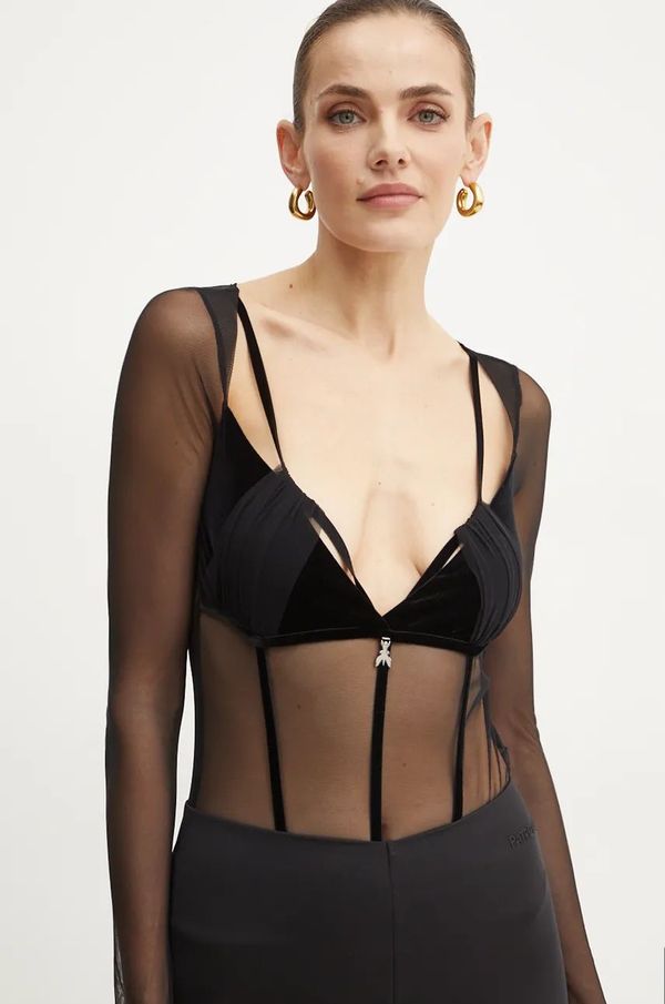 Patrizia Pepe Bodi Patrizia Pepe za žene, boja: crna, bez uzorka, 2M4400 J230