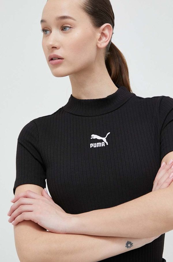 Puma Bodi Puma CLASSICS za žene, boja: crna, s poludolčevitom, 539003-01