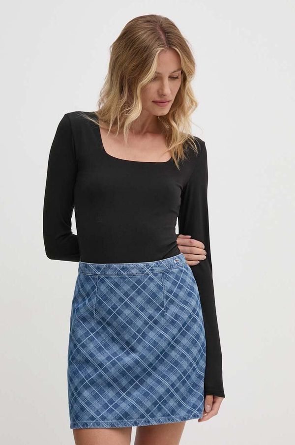 Tommy Hilfiger Bodi Tommy Hilfiger za žene, boja: crna, UW0UW05628