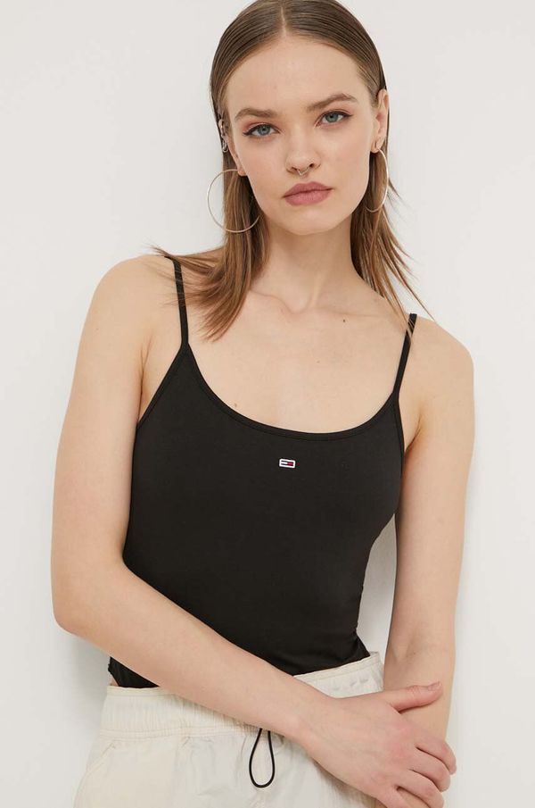 Tommy Jeans Bodi Tommy Jeans za žene, boja: crna