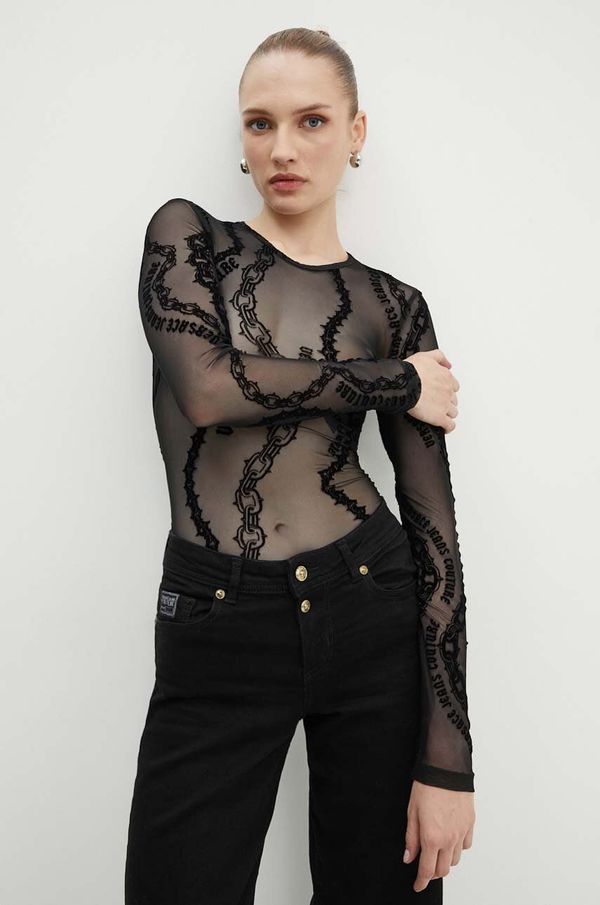 Versace Jeans Couture Bodi Versace Jeans Couture za žene, boja: crna, 77HAM2A1 JS392